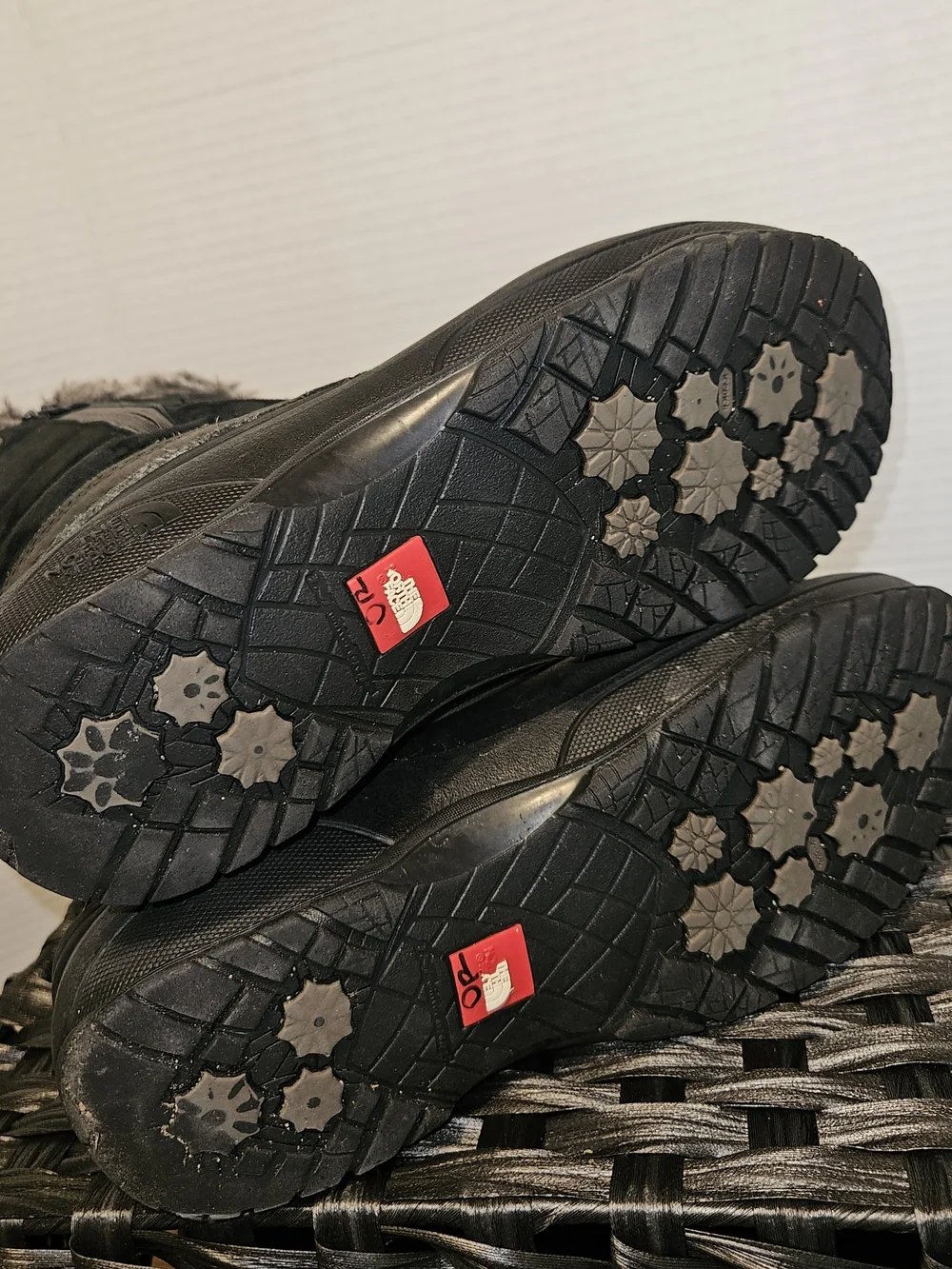 The North Face Black and Gray Women's Insulated Winter Zip Boots